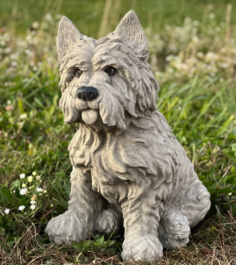 Scottish terrier dog statue