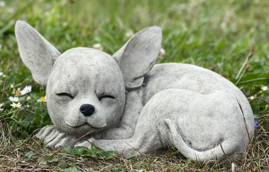 Chihuahua sleeping statue