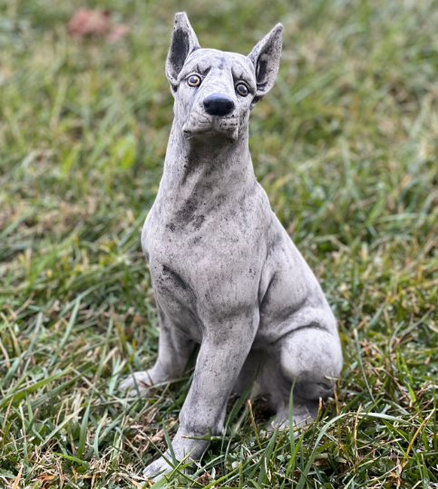 Doberman Pinscher dog statue
