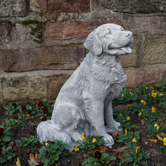 Massive retriever dog figurine