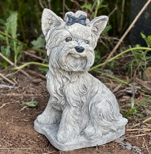 Large Yorkshire terrier statue