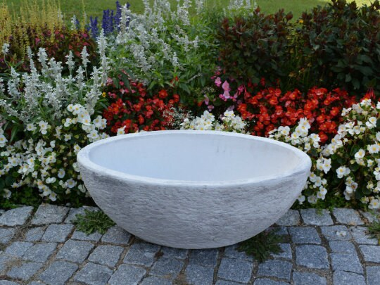 Concrete flower pot statue
