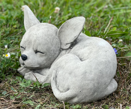 Chihuahua sleeping statue