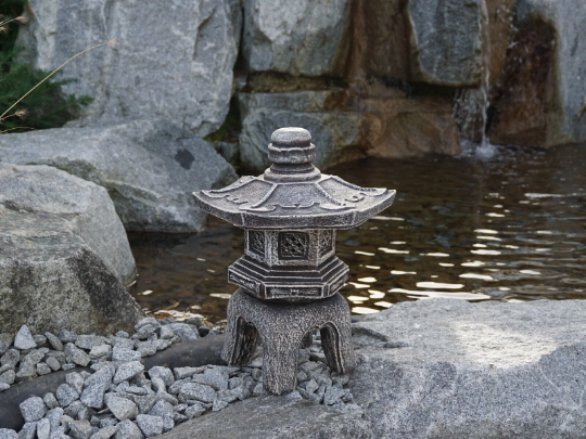 Painted Pagoda Lantern outdoor statue