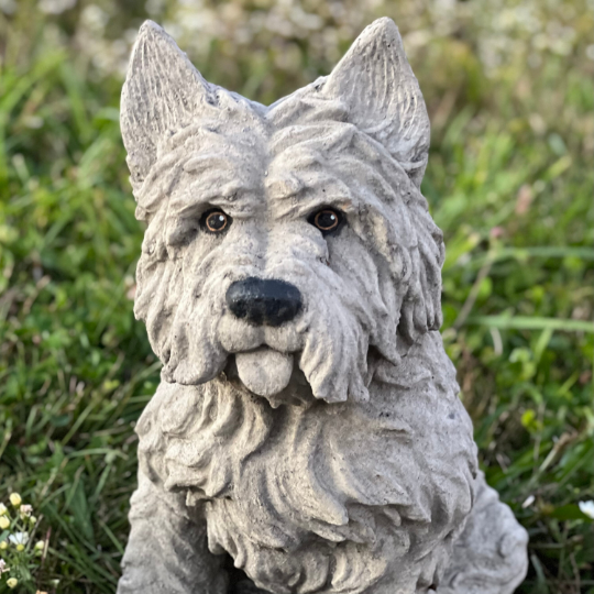 Scottish terrier dog statue