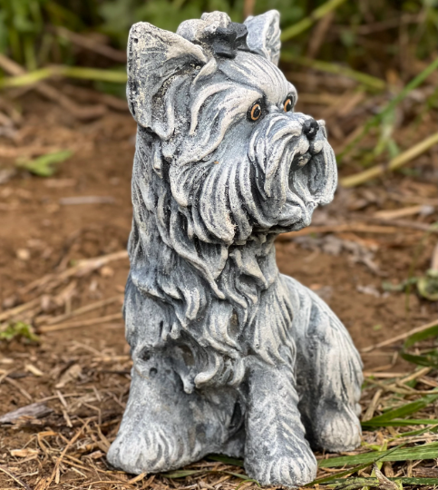 Yorkshire terrier dog statue
