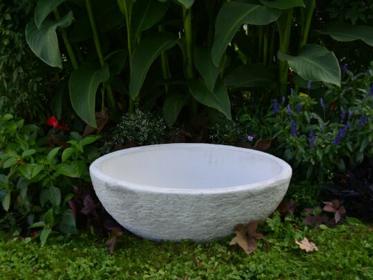 Concrete flower pot statue
