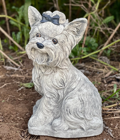 Large Yorkshire terrier statue