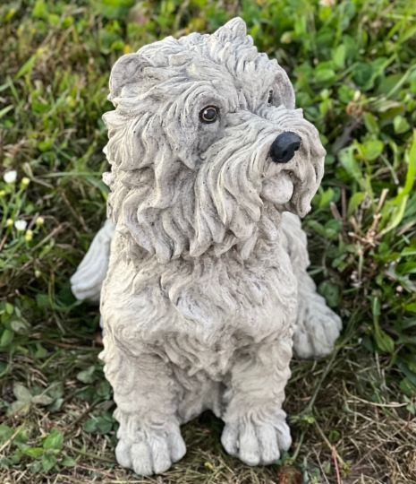Maltese shih tzu statue