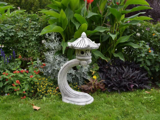 Concrete Lantern Pagoda Figurine