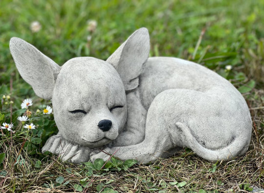 Chihuahua sleeping statue