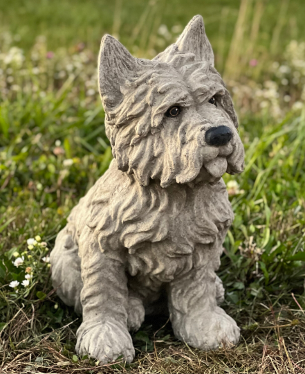 Scottish terrier dog statue