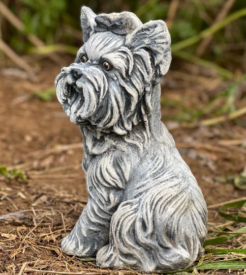 Yorkshire terrier dog statue