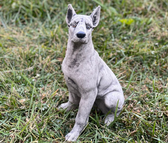 Doberman Pinscher dog statue