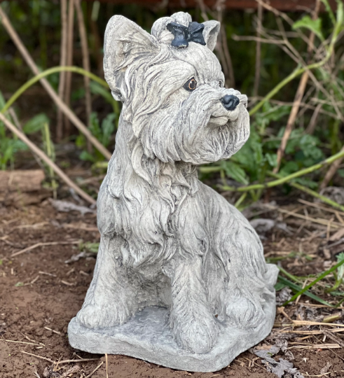 Large Yorkshire terrier statue