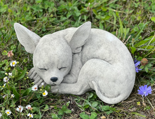 Chihuahua sleeping statue