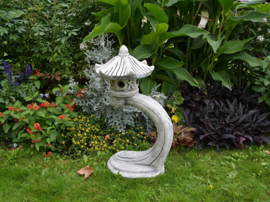 Concrete Lantern Pagoda Figurine