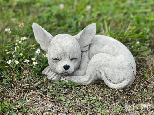Chihuahua sleeping statue