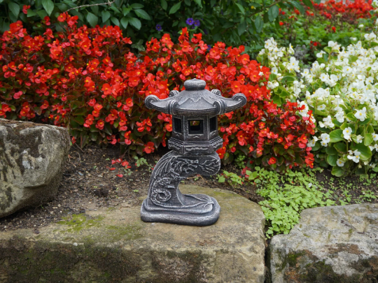 Stone Japanese pagoda garden lantern statue