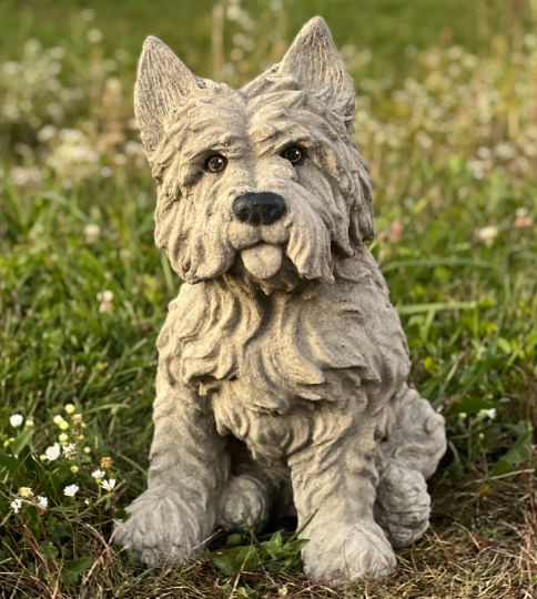Scottish terrier dog statue