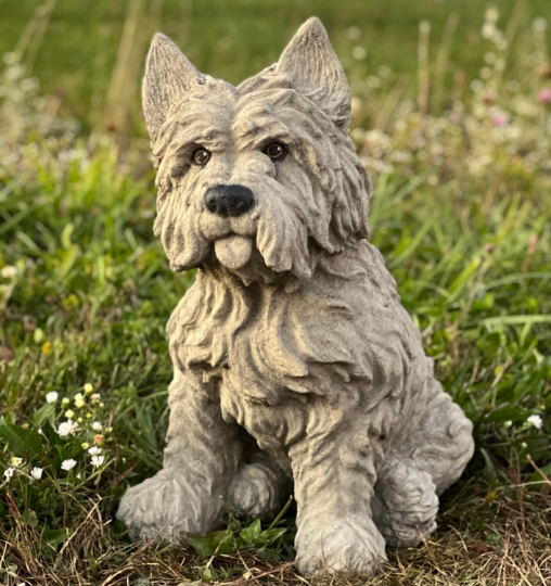 Scottish terrier dog statue