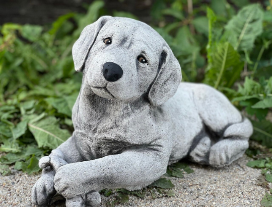 Detailed labrador retriever statue