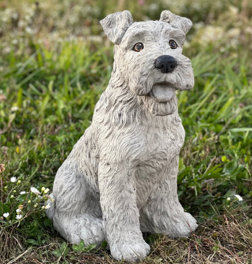 Wire fox terrier statue
