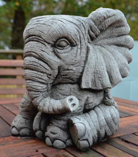Elephant planter statue