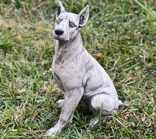 Doberman Pinscher dog statue