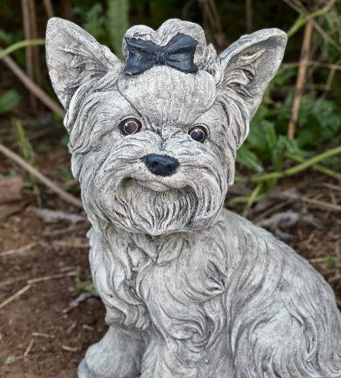 Large Yorkshire terrier statue