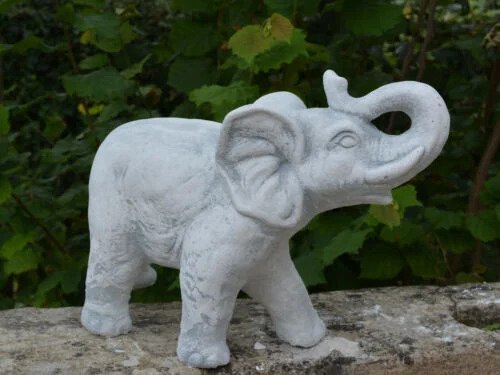 Concrete elephant sculpture
