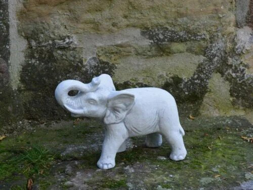 Concrete elephant sculpture