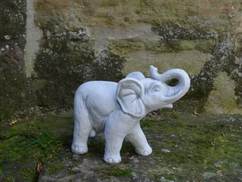 Concrete elephant sculpture