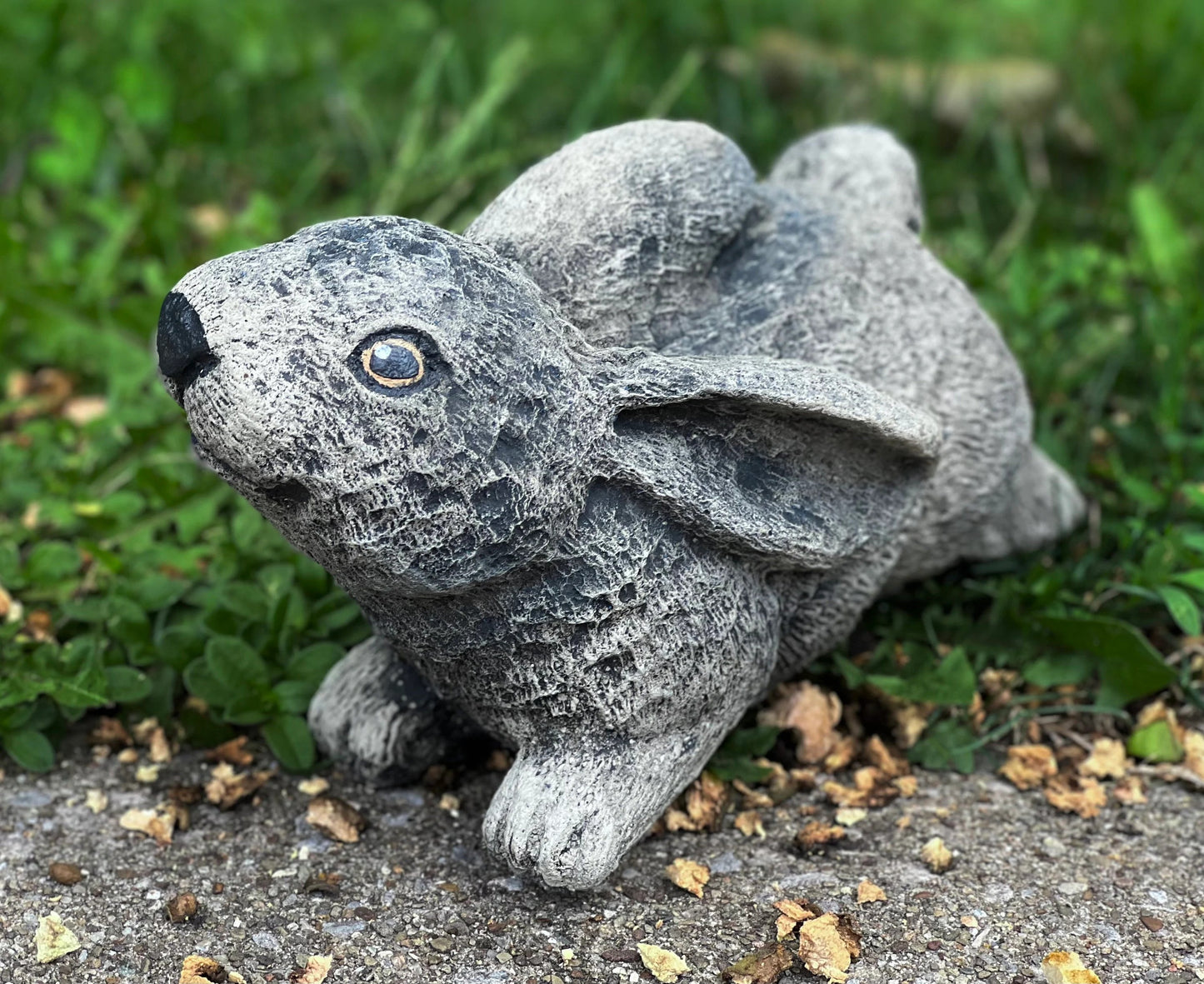 Concrete rabbit statue
