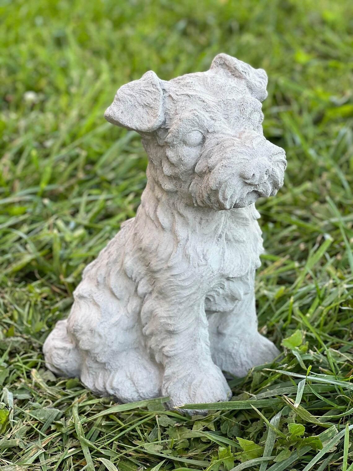Concrete Fox Terrier Statue