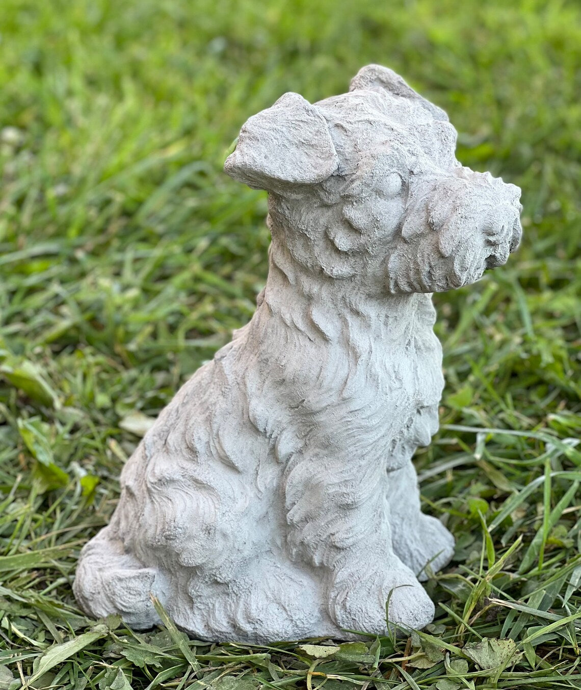 Concrete Fox Terrier Statue