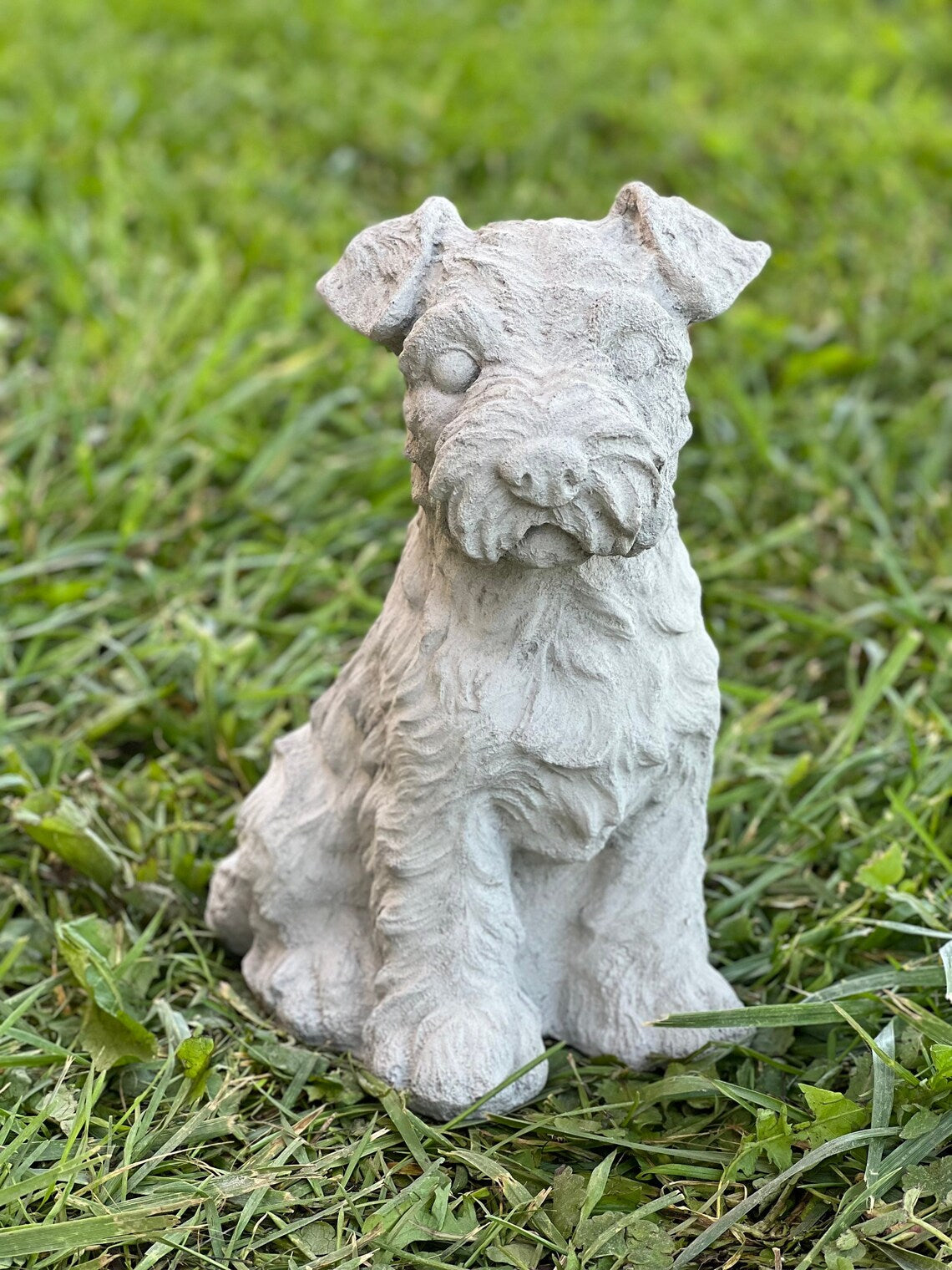 Concrete Fox Terrier Statue