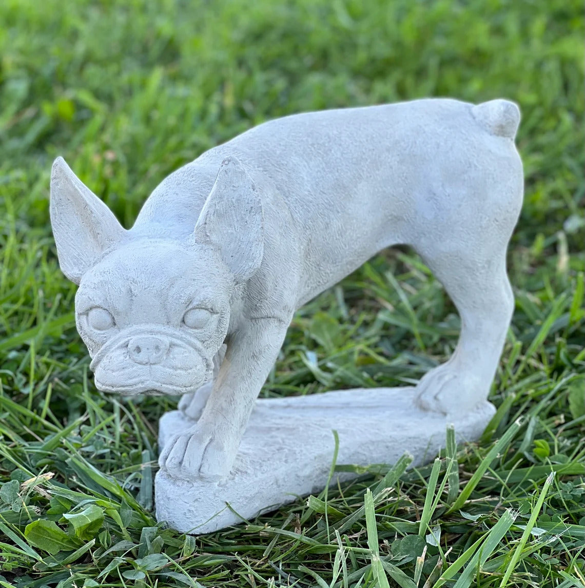 Standing boxer dog figurine