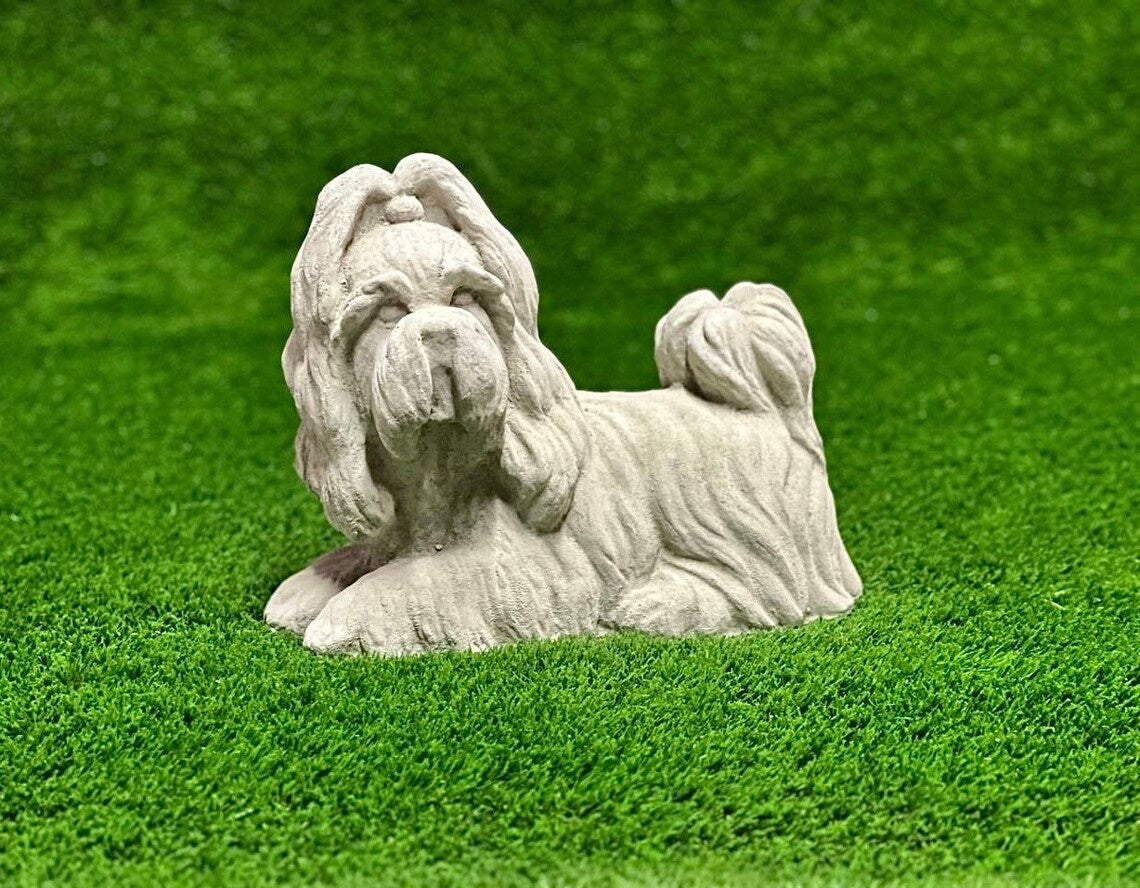 Concrete Shih Tzu statue