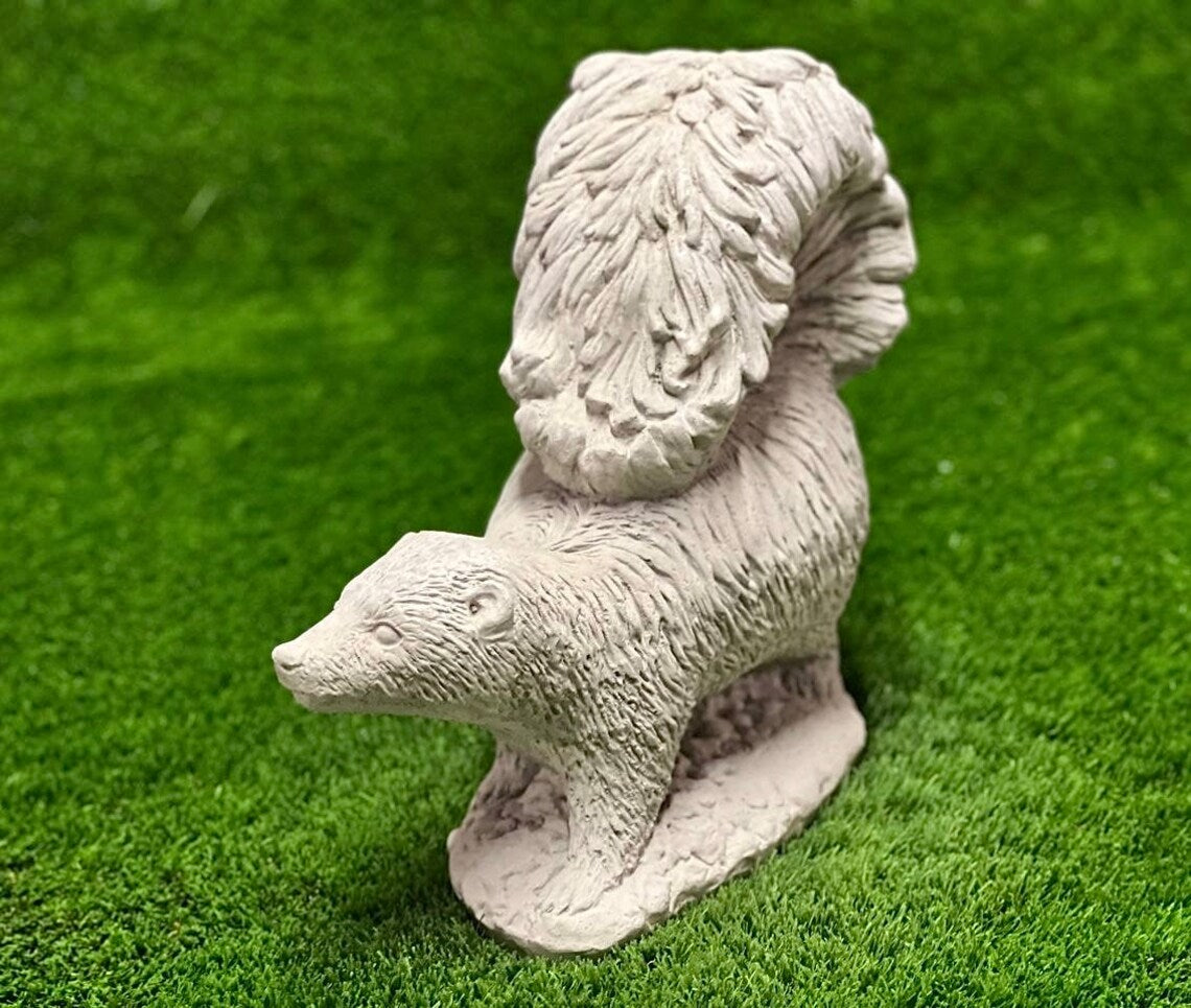 Detailed skunk statue