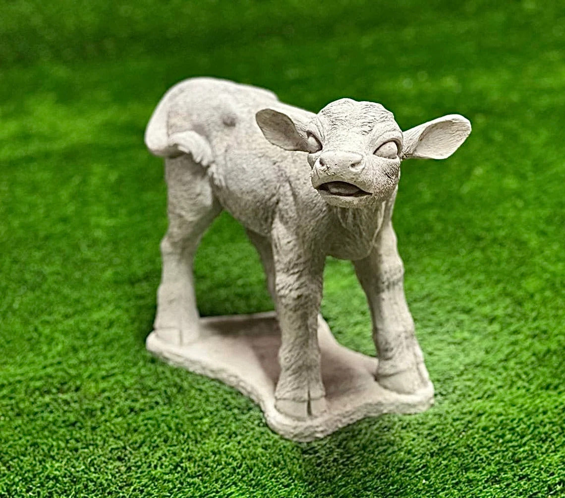 Realistic calf statue