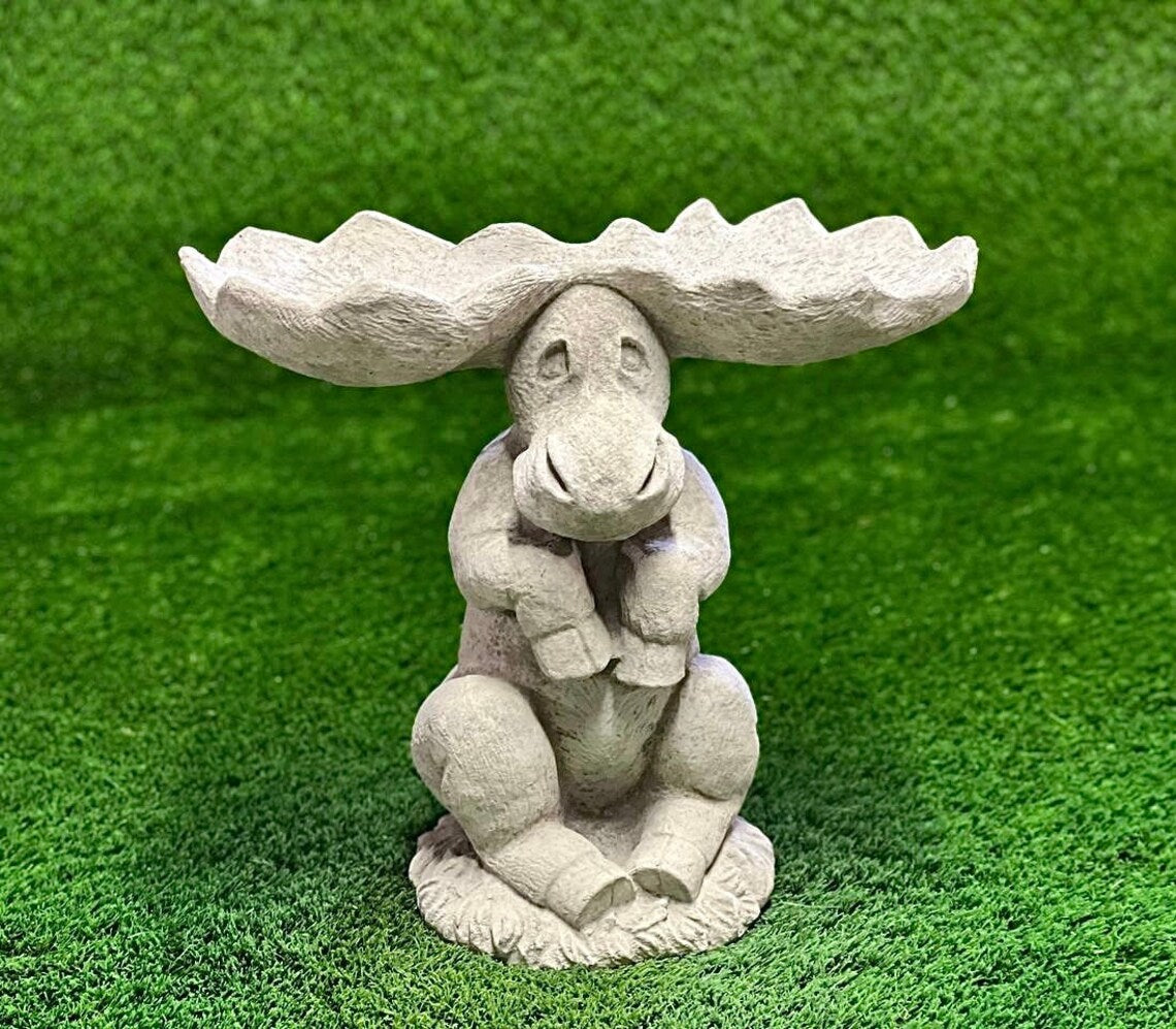Sitting elk statue