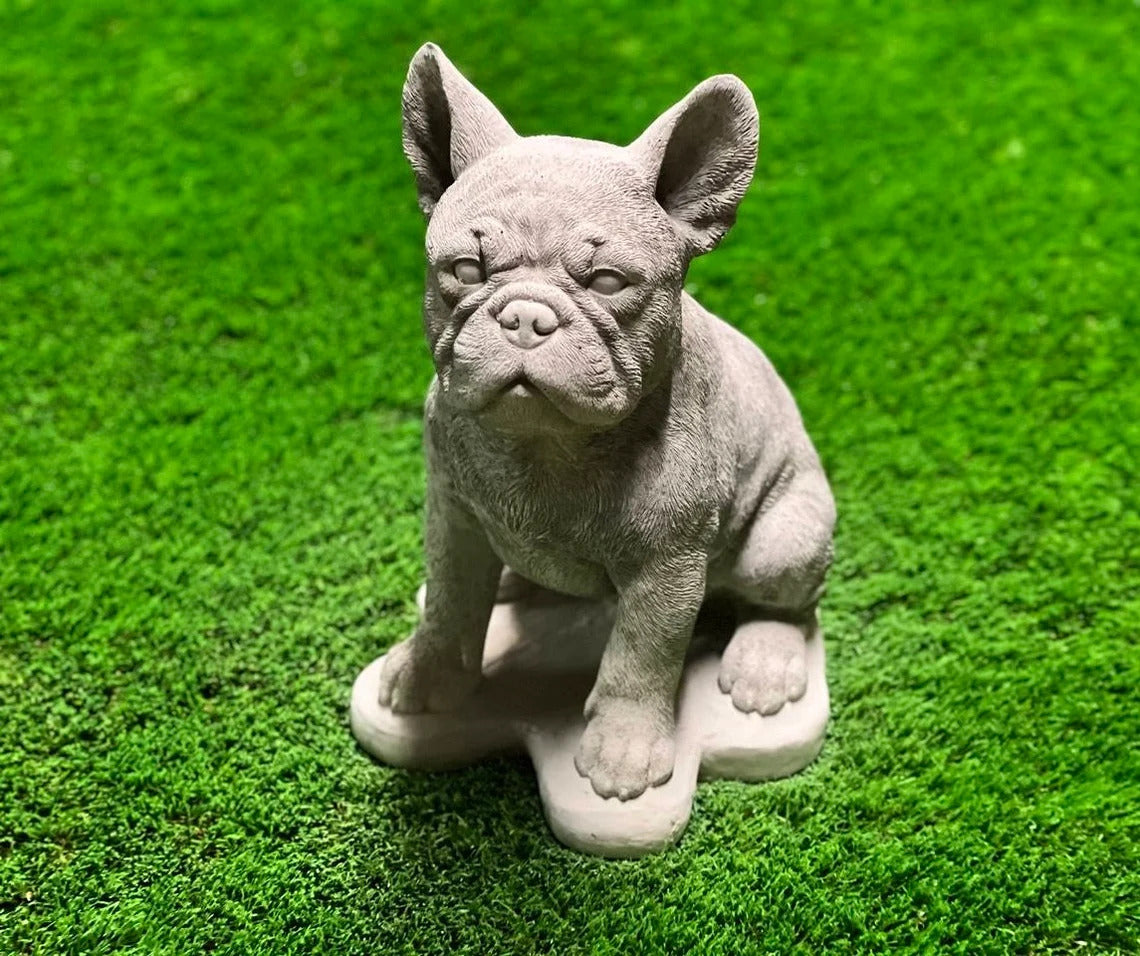 French Bulldog on basement figurine