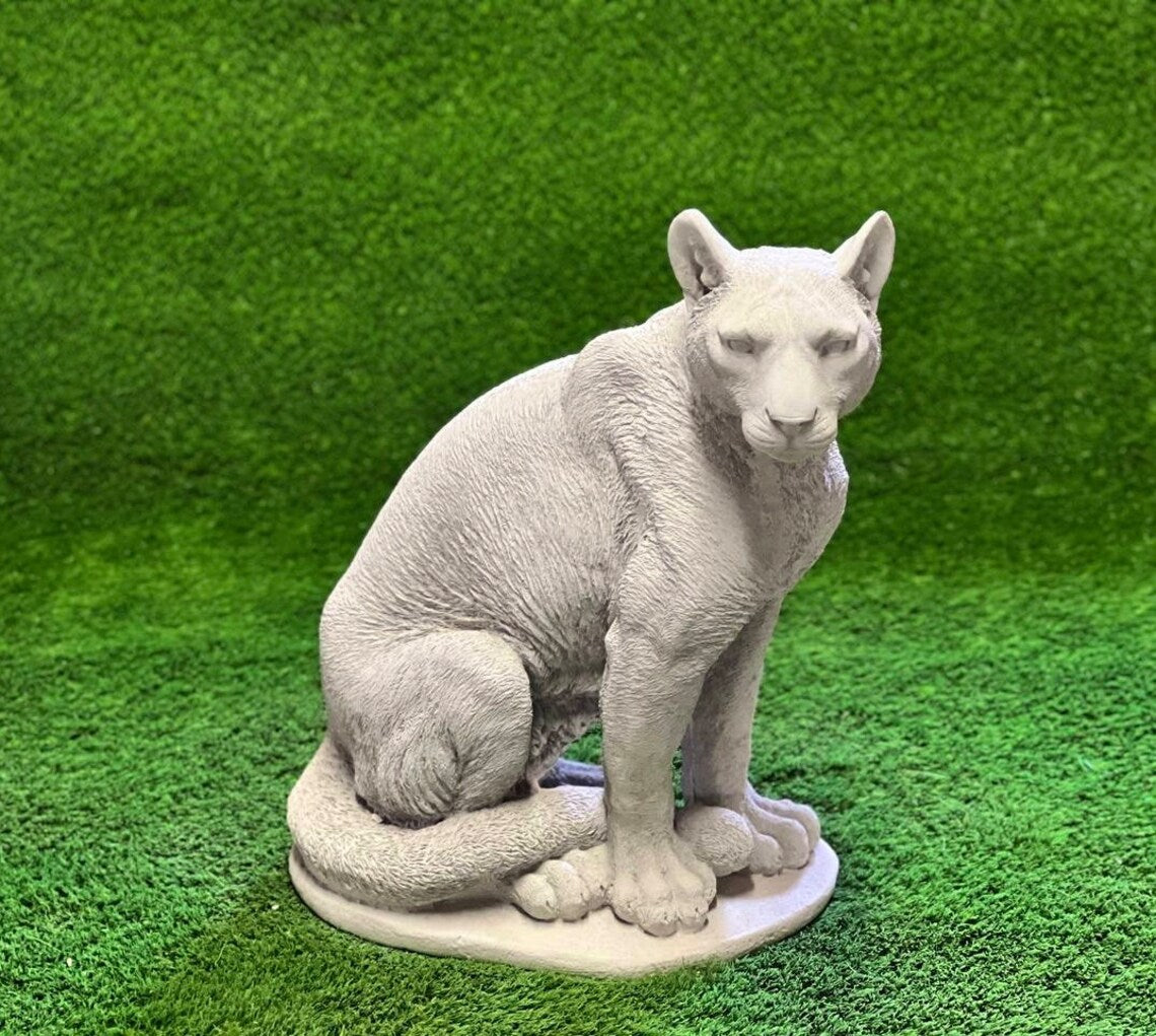 Massive mountain lion statue