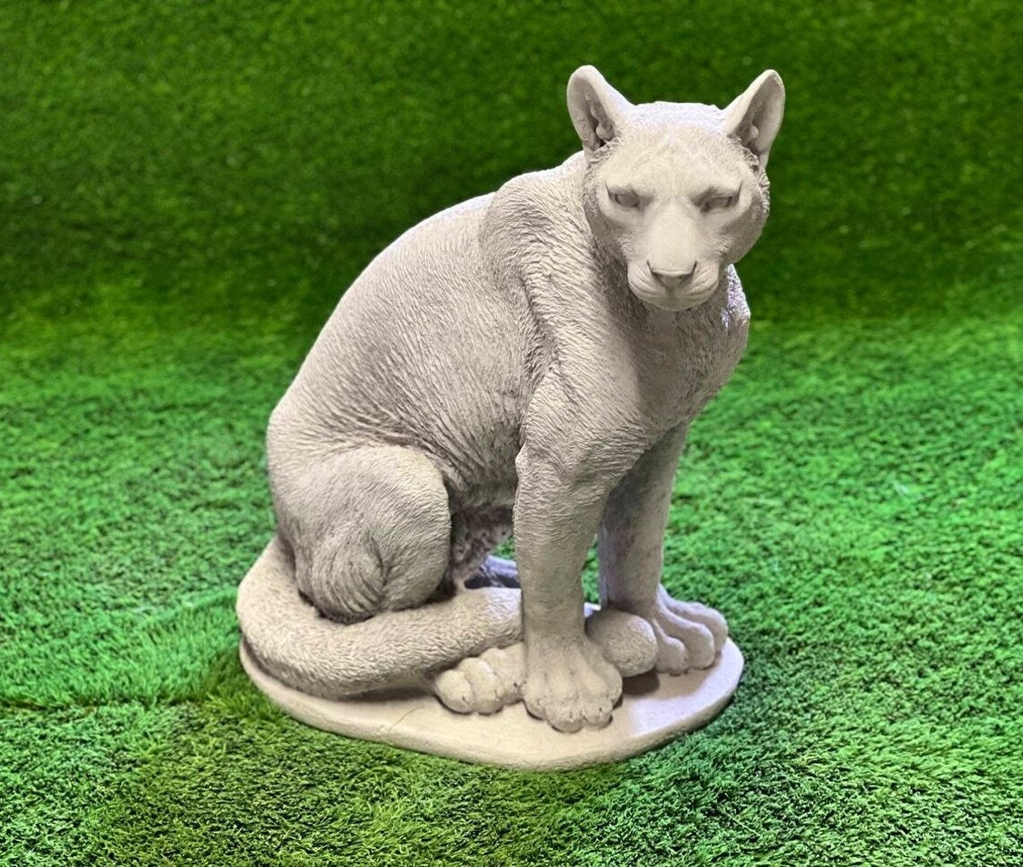 Massive mountain lion statue