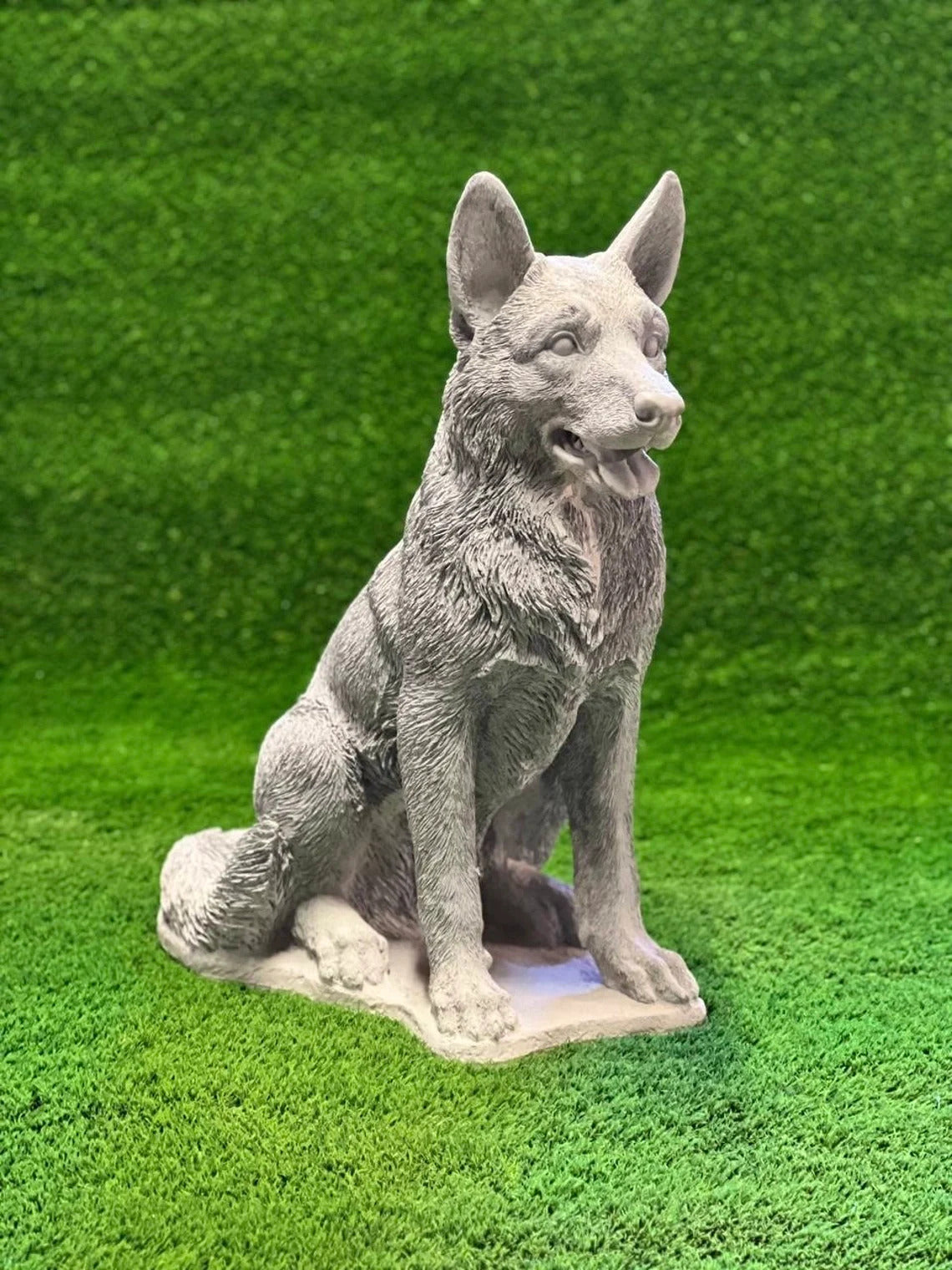 German shepherd statue