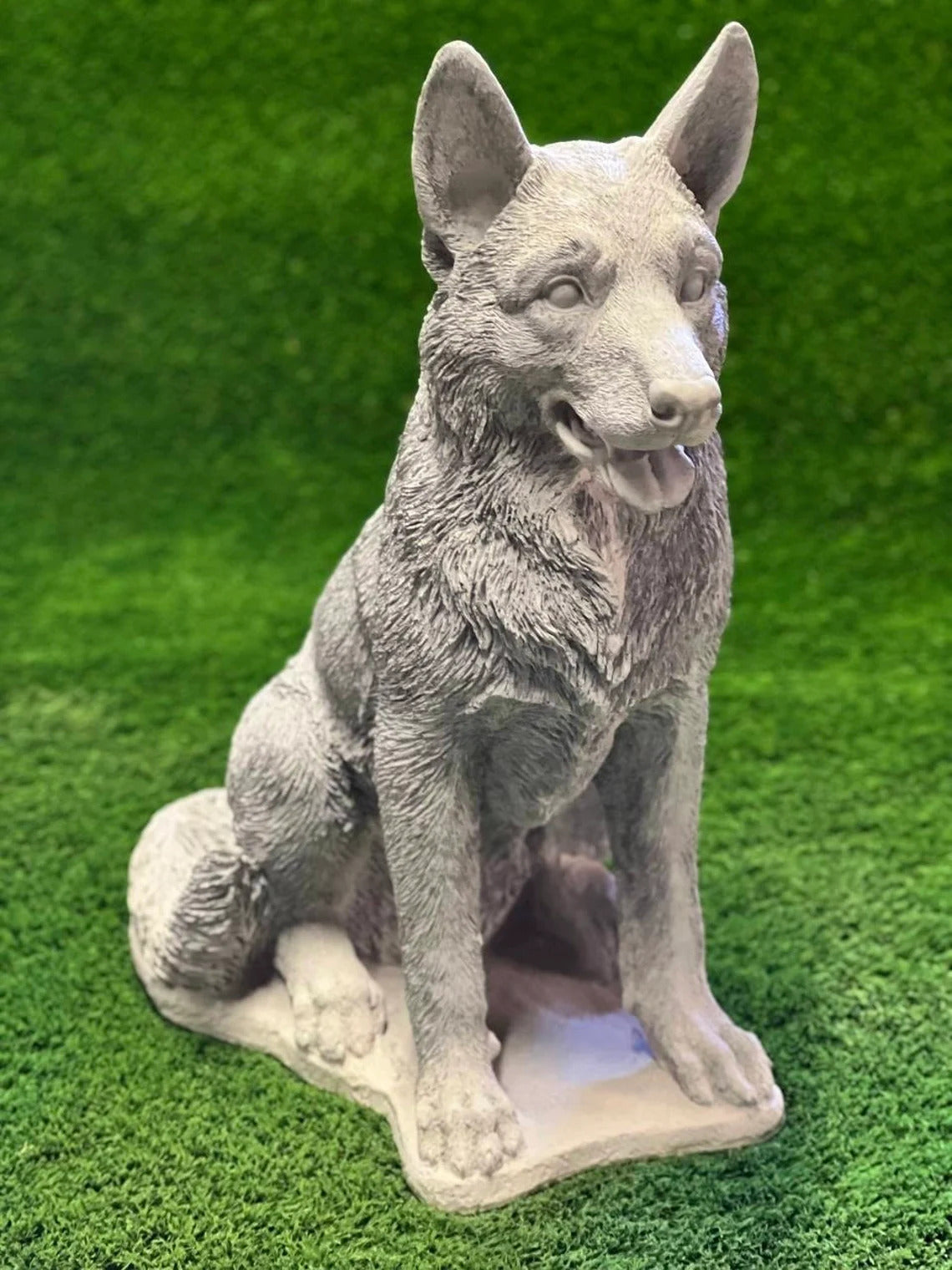 German shepherd statue