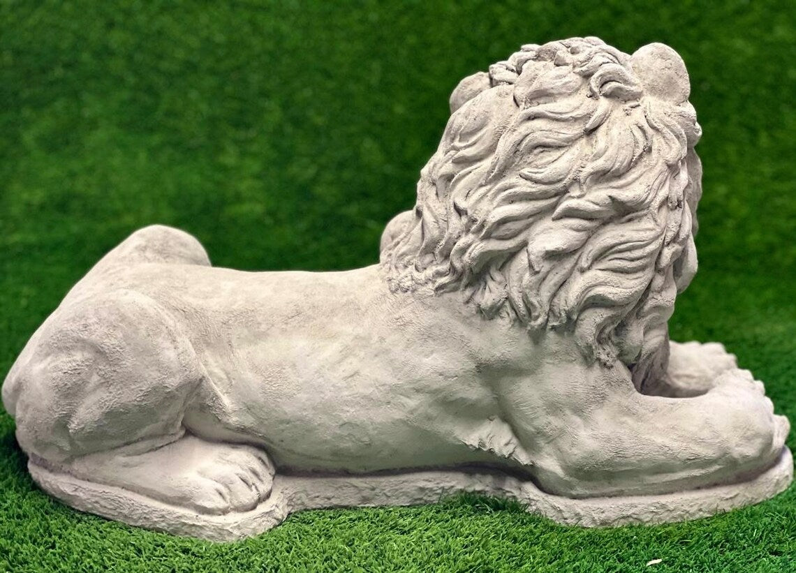 Lion and sheep statue