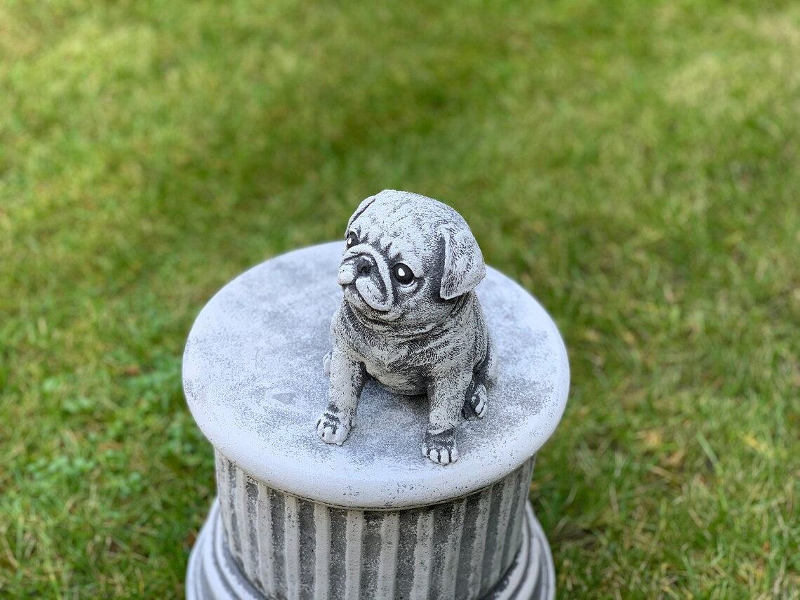 Pug dog statue