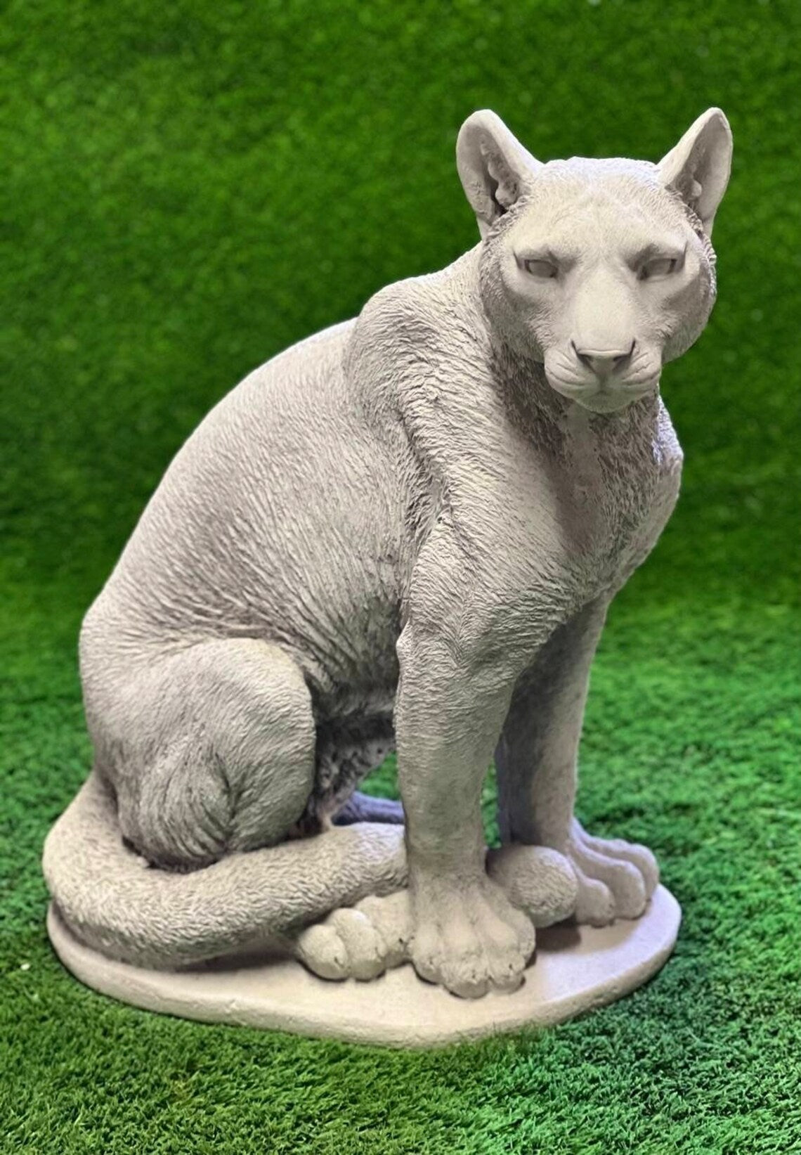 Massive mountain lion statue